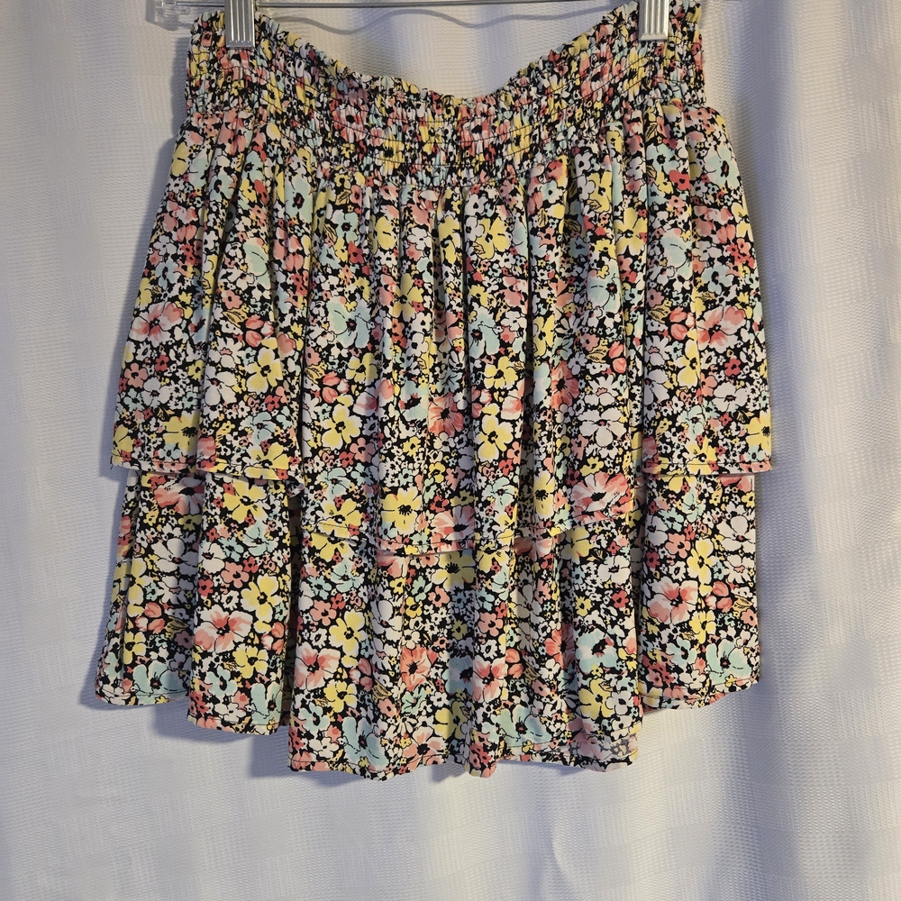 No Boundaries Floral Mini Skirt - Multicolor